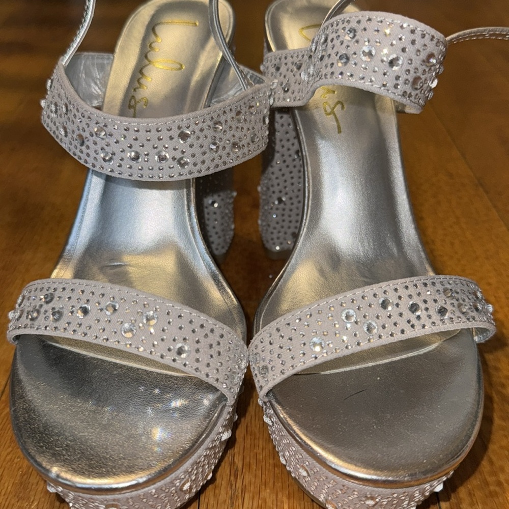 Lulus Rhinestone Platform Heels - Picture 4 of 6